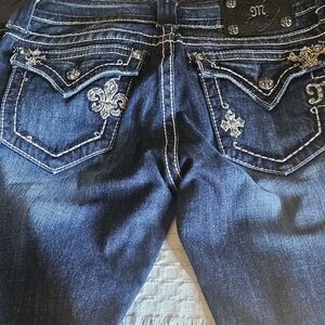 Miss Me Dark Blue Embellished Jeans